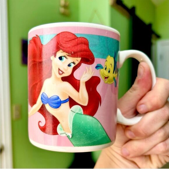 Vintage Disney The Little Mermaid Ariel Ceramic Kitchen Coffee Tea Fairytale Mug - Picture 2 of 9